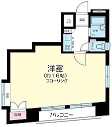 ハイステート池袋 1Kの間取図画像