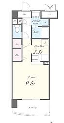 メゾン・ド・リュミエール ワンルームの間取図画像