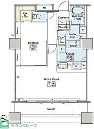 レジディアタワー上池袋タワーサイド 1LDKの間取図画像