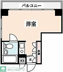 ライオンズマンション板橋区役所前 ワンルームの間取図画像
