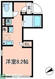 バーミープレイス東武練馬 ワンルームの間取図画像