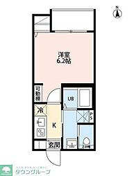 つばめハウス徳丸(ツバメハウストクマル) 1Kの間取図画像