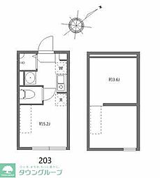 ハーモニーテラス志村 ワンルームの間取図画像