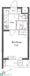 AZESTITABASHI 1Kの間取図画像