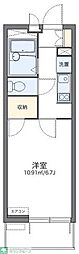 レオパレスときわマンション2 1Kの間取図画像