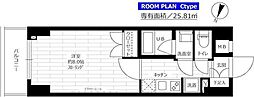ステージファースト東十条 1Kの間取図画像