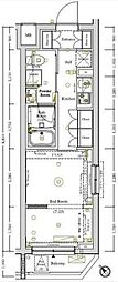 AXAS西巣鴨 1Kの間取図画像