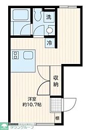 trias146 ワンルームの間取図画像
