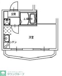 ル・エリカ上板橋 ワンルームの間取図画像