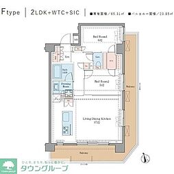 LUXENAプラスPAWS藤沢 2LDKの間取図画像