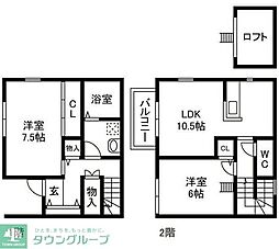 ラパンセレッソ 2LDKの間取図画像