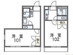 レオパレスジュネス茅ヶ崎 1Kの間取図画像
