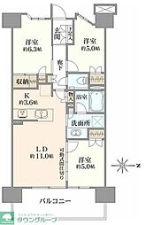 プレミスト湘南辻堂アクアフェイス 3LDKの間取図画像