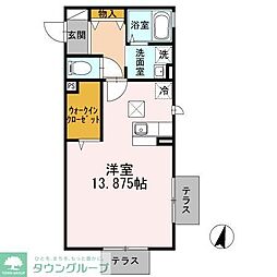 リベラ湘南 ワンルームの間取図画像