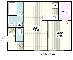 メゾンラ・コート 1LDKの間取図画像