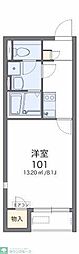 レオネクスト花水台 1Kの間取図画像