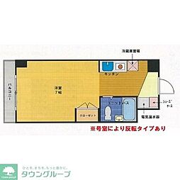エストレージャ湘南 ワンルームの間取図画像