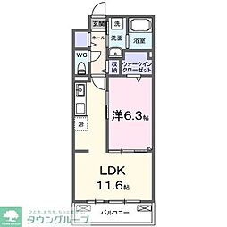 ヴィオラ 1LDKの間取図画像