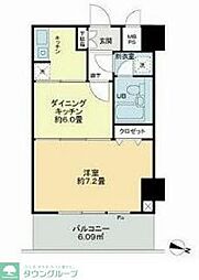 ライオンズマンション平塚宝町 1DKの間取図画像