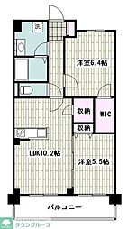 プランドール大船 2LDKの間取図画像