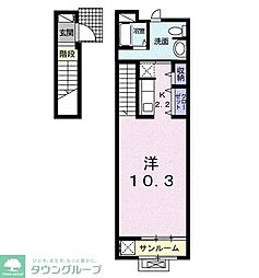マルイレジデンス湘南A 1Kの間取図画像