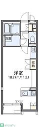 レオネクストパークビュー ワンルームの間取図画像