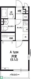 リブリ-SAIRIN23 1Kの間取図画像