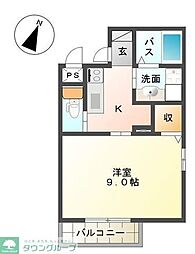 グランエスポワール 1Kの間取図画像
