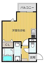 REGIES八尾駅前 ワンルームの間取図画像