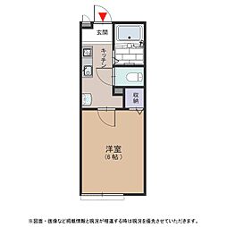 ア・ブリーズ 1Kの間取図画像
