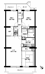 コスモ茅ヶ崎プレシオ 3LDKの間取図画像