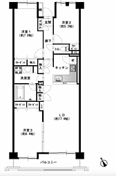 フォレストリア増尾 3LDKの間取図画像