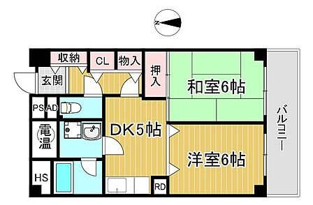 2DK 間取り