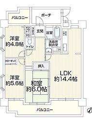 アステージ天応 3LDKの間取図画像