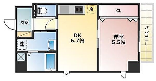 メインステージ甲子園口 ｜兵庫県西宮市甲子園口2丁目(賃貸マンション1DK・1階・33.92㎡)の写真 その2