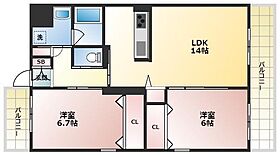 Alivio門前町 303 ｜ 兵庫県西宮市門前町（賃貸マンション2LDK・3階・59.63㎡） その2