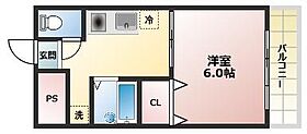 サンハイツバロンI 303 ｜ 兵庫県西宮市東鳴尾町1丁目（賃貸マンション1K・3階・24.10㎡） その2