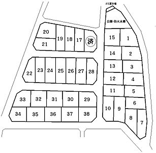 区画図:建築条件なし♪ 区画図:建築条件なし♪