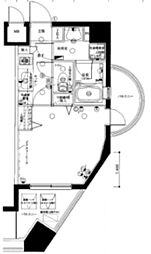 グリフィン横浜・西口壱番館 1Kの間取図画像