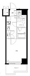 ルーブル川崎七番館 1Kの間取図画像