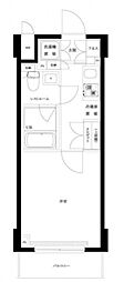 ルーブル川崎七番館 1Kの間取図画像