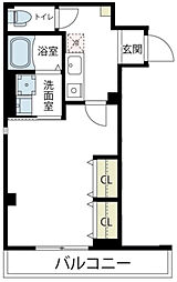 ノエル新川崎 1Kの間取図画像