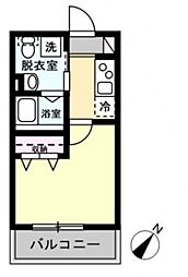 ベイルーム本町通り2 1Kの間取図画像