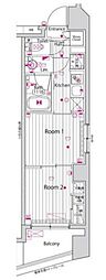 ガーラ・グランディ横濱関内 2Kの間取図画像