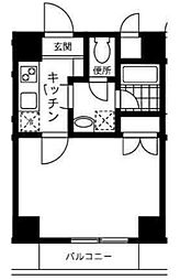ナインブーランジェ川崎 1Kの間取図画像
