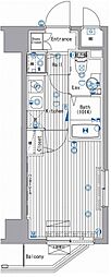 ガーラ・シティ川崎 1Kの間取図画像