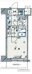 ルーブル川崎都町壱番館 1Kの間取図画像