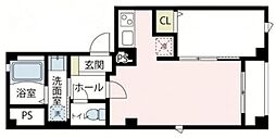 ヴィラ山一 1LDKの間取図画像