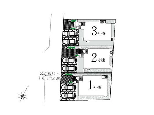 間取り 千葉市稲毛区長沼町　4期　一戸建て　全3棟　5課
