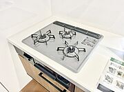 三口ガスコンロでお料理が一気にはかどりそう。  